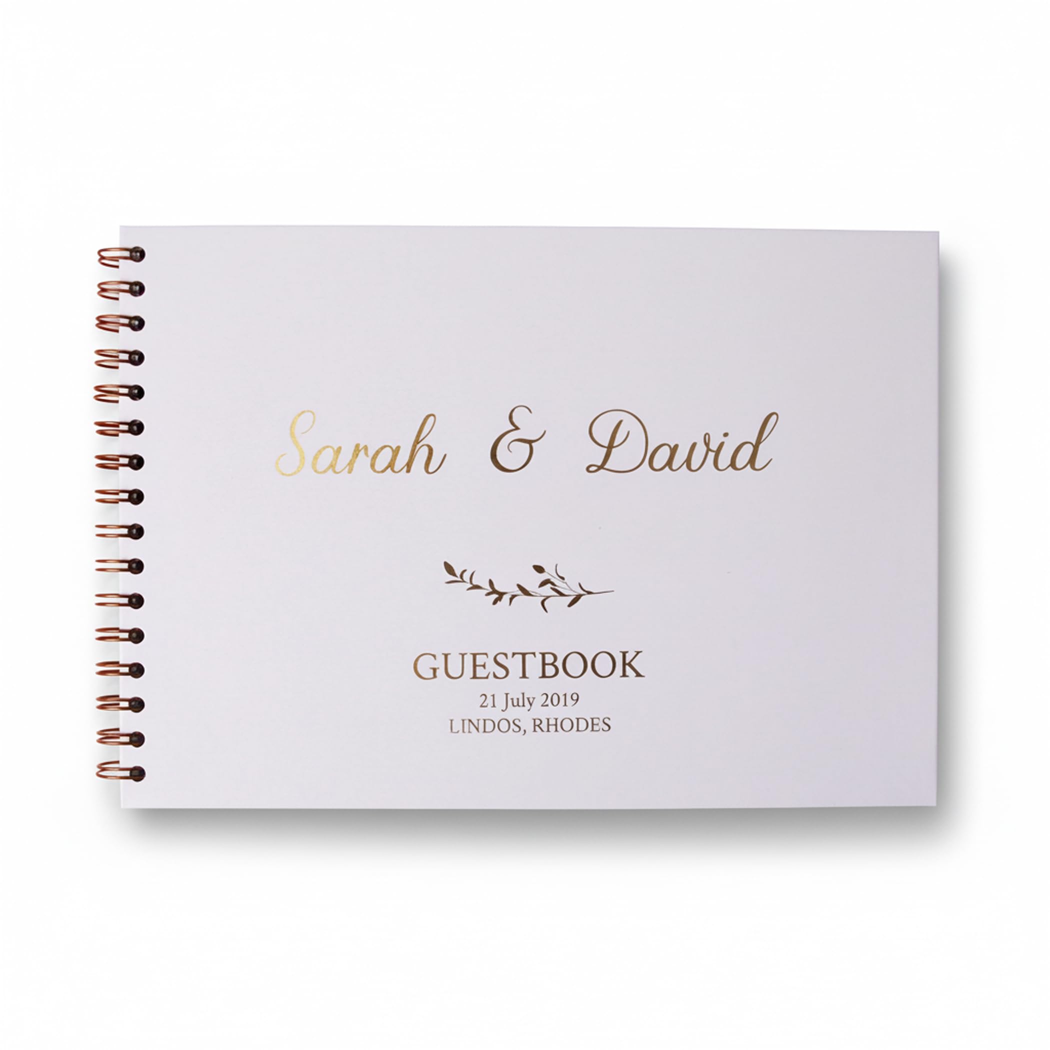 Pink Positive Guest Book Wedding Personalised A4 Guest Book Wedding Alternative Foil Wiro GuestBook
