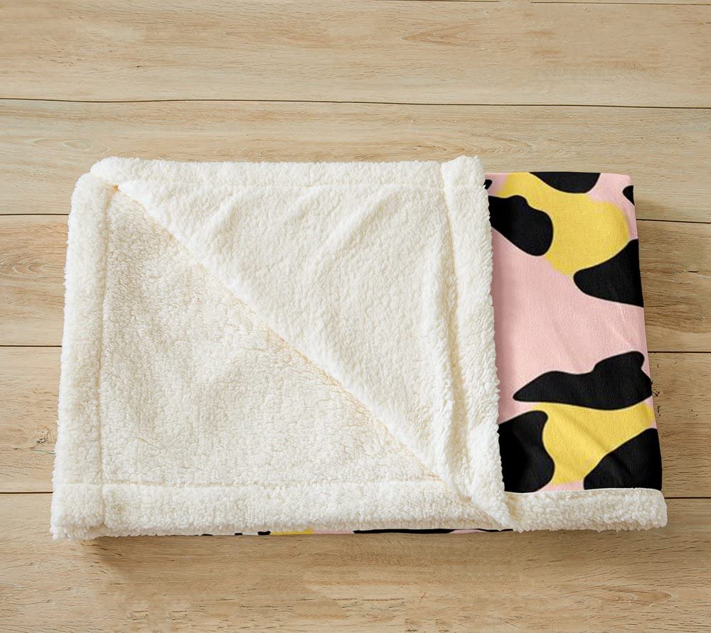 Coperta in pile di sherpa con motivo leopardato, per bambini, ragazzi, ragazze, farfalla, coperta in morbida microfibra sfocata coperta per divano letto, regina, 200 x 90 cm