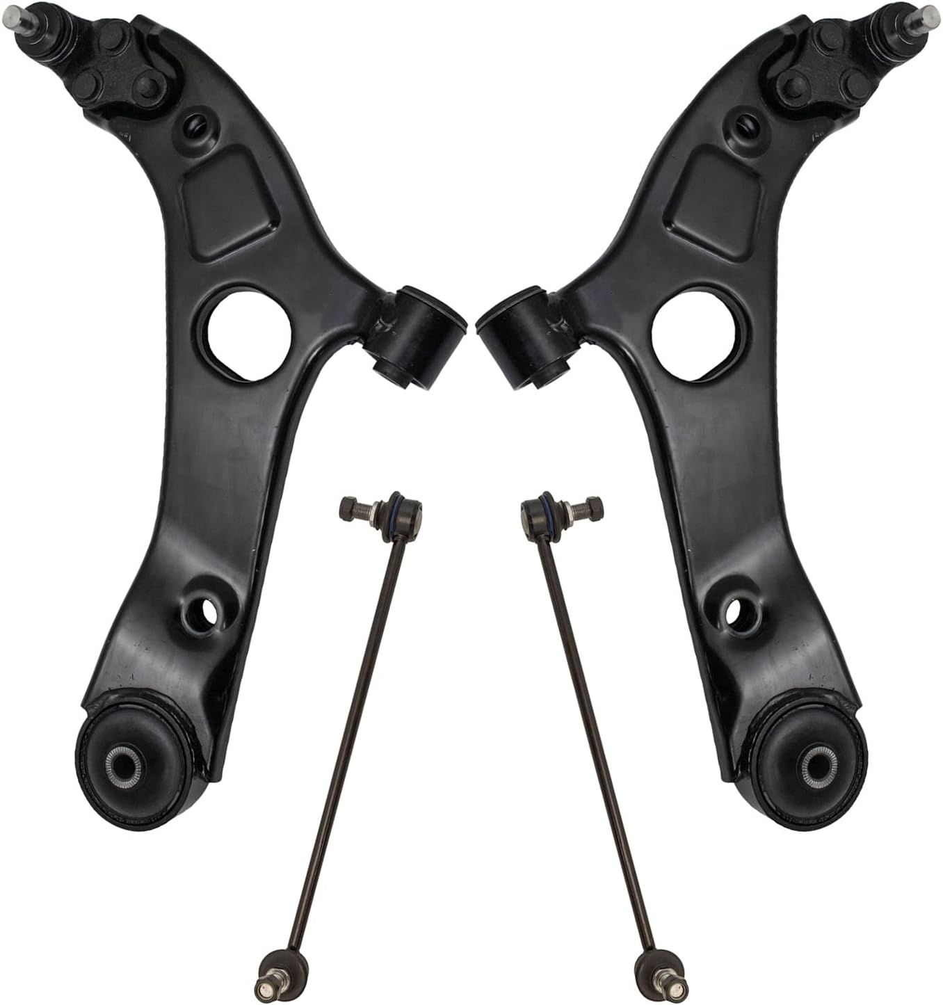 TRQ Front Suspension Kit Control Arm with Ball Joint Sway Bar Stabilizer Link Compatible with 2011-2012 Hyundai Sonata Kia Optima