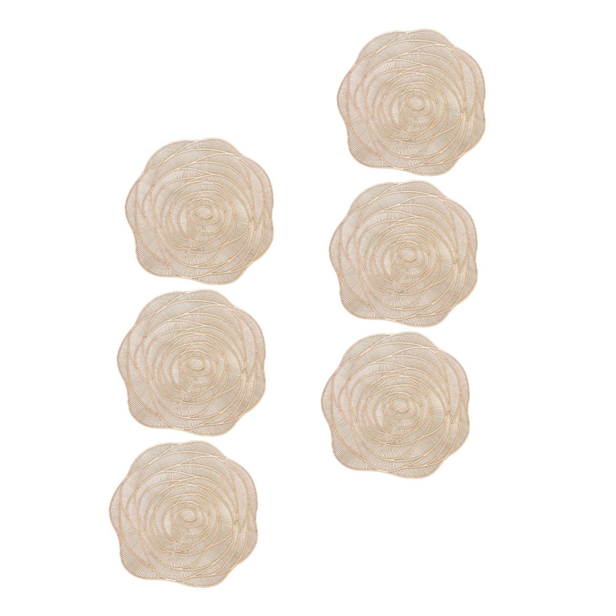 Set de table de rose PVC doré pour sublimer vos dîners romantiques