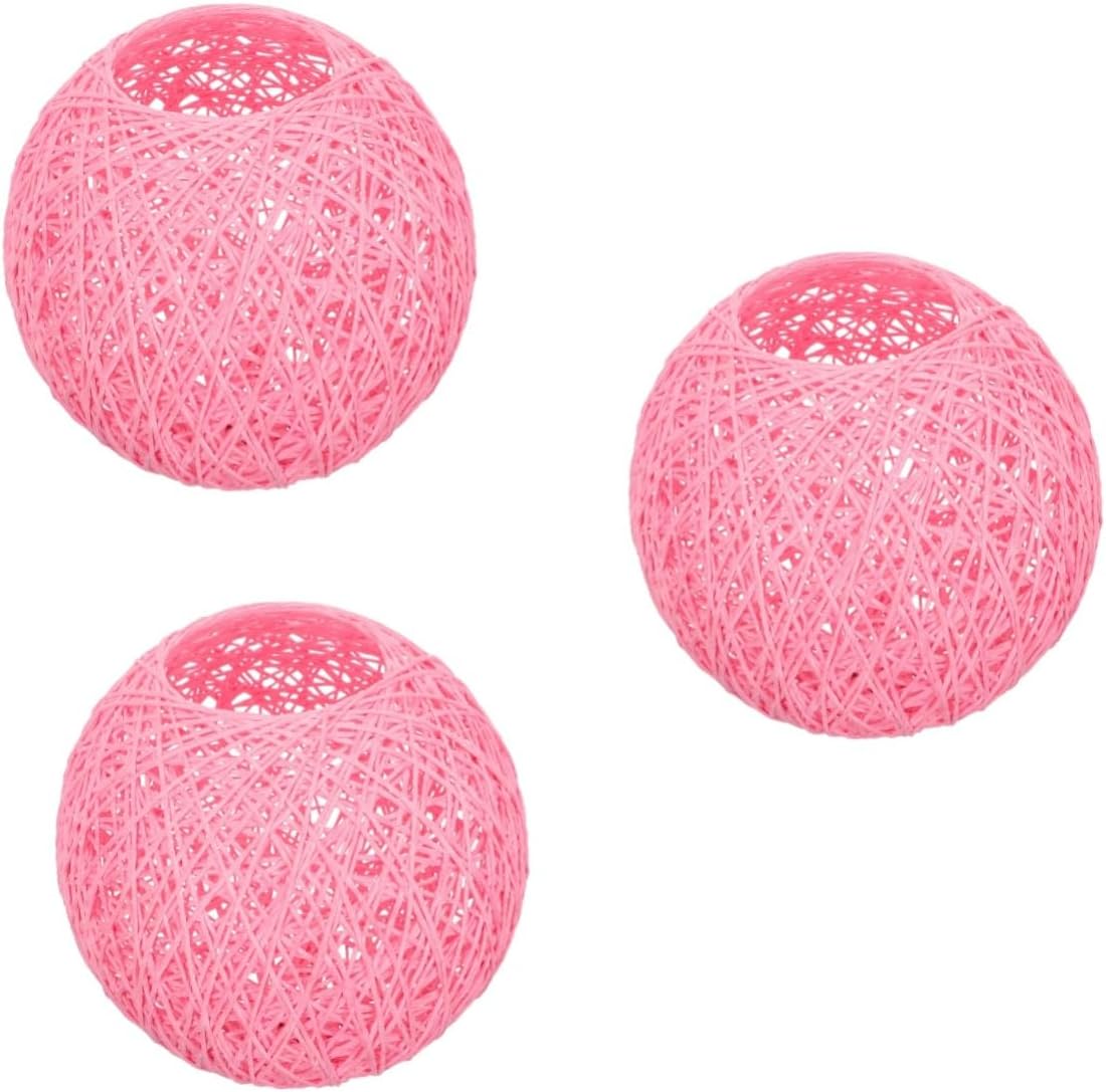 DOITOOL 3pcs Chic Rattan Lampshade Unique Light Cover for Bedroom Living Room to Install Soft Design for Aesthetic Home