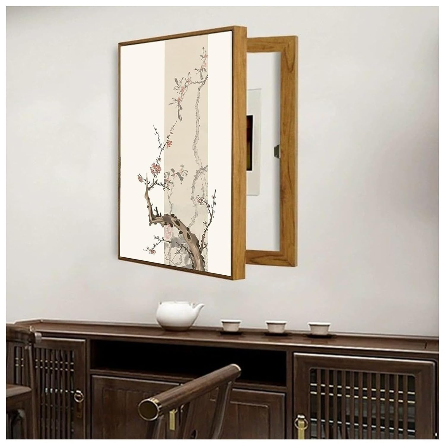 Cuadro para Tapar Cuadro Electrico Tapar Cuadros EléCtricos Cubre Contadores De Luz Tapa Cuadro Electrico Vertical Decorative Utility Panel Cover B 50x60cm
