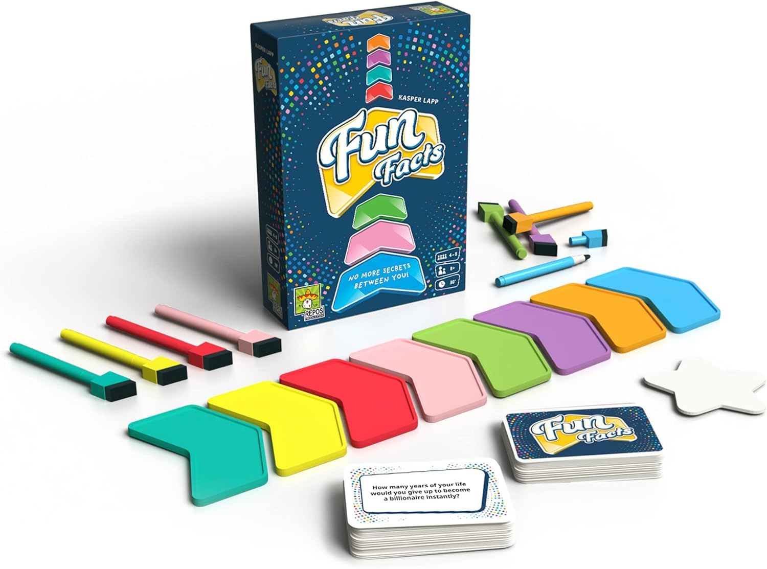 Repos Production | Faits Amusants | Jeu de fête coopératif | À partir de 8 Ans | 4 à 8 Joueurs | Temps de Jeu Moyen de 30 Minutes - Version Anglaise