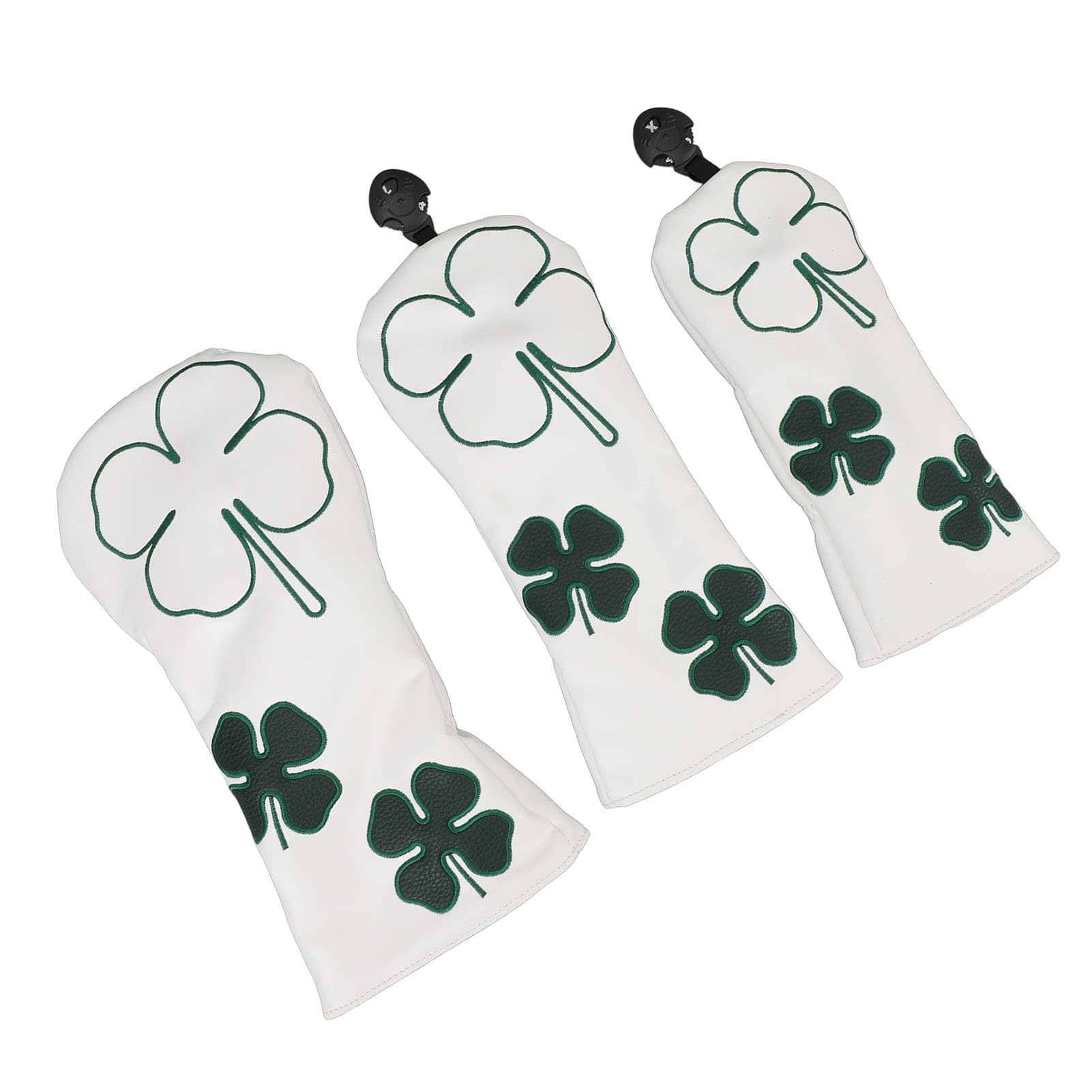 Abdeckungs-Set für Golfschläger, 3-teiliges Schlägerkopfhauben-Set, Hochwertiges PU-Leder, Wasserabweisend, Holz-Schlägerhauben für Golfbegeisterte