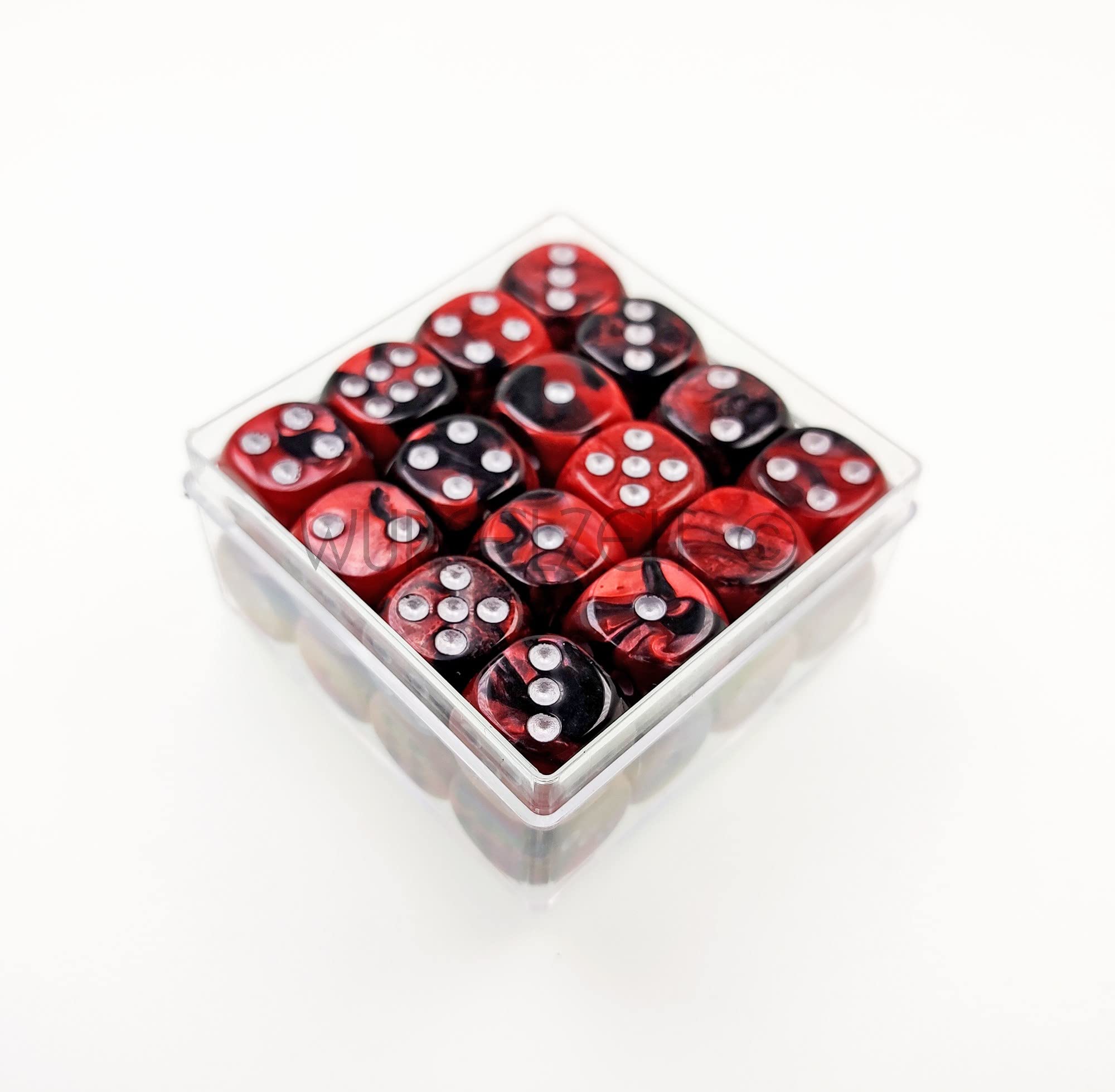 Würfelzeit 6 Augenwürfel W6 16 Mm – Bunt Gemischt Mit Silbernen Punkten, Für Rollenspiele Wie D&D