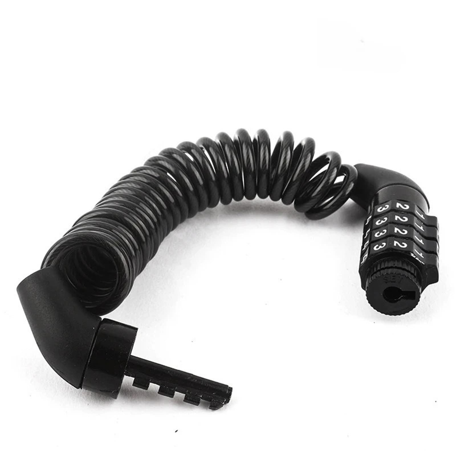 Motorcycle Handlebar Lock Anti Theft Flexible Steel Cable Durable Portable Waterproof Rustproof Motorcycle Security Motorbike Lock Security(Black)