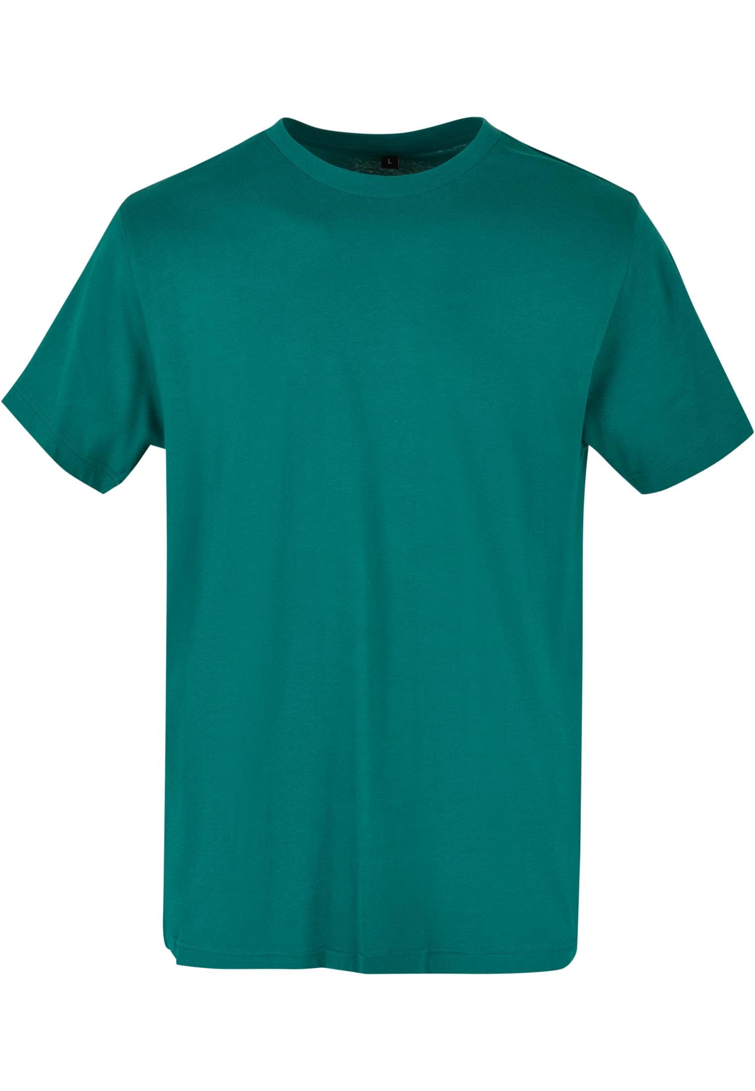 Build your Brand Men's Basic Round Neck T-Shirt T-Shirt, Green,