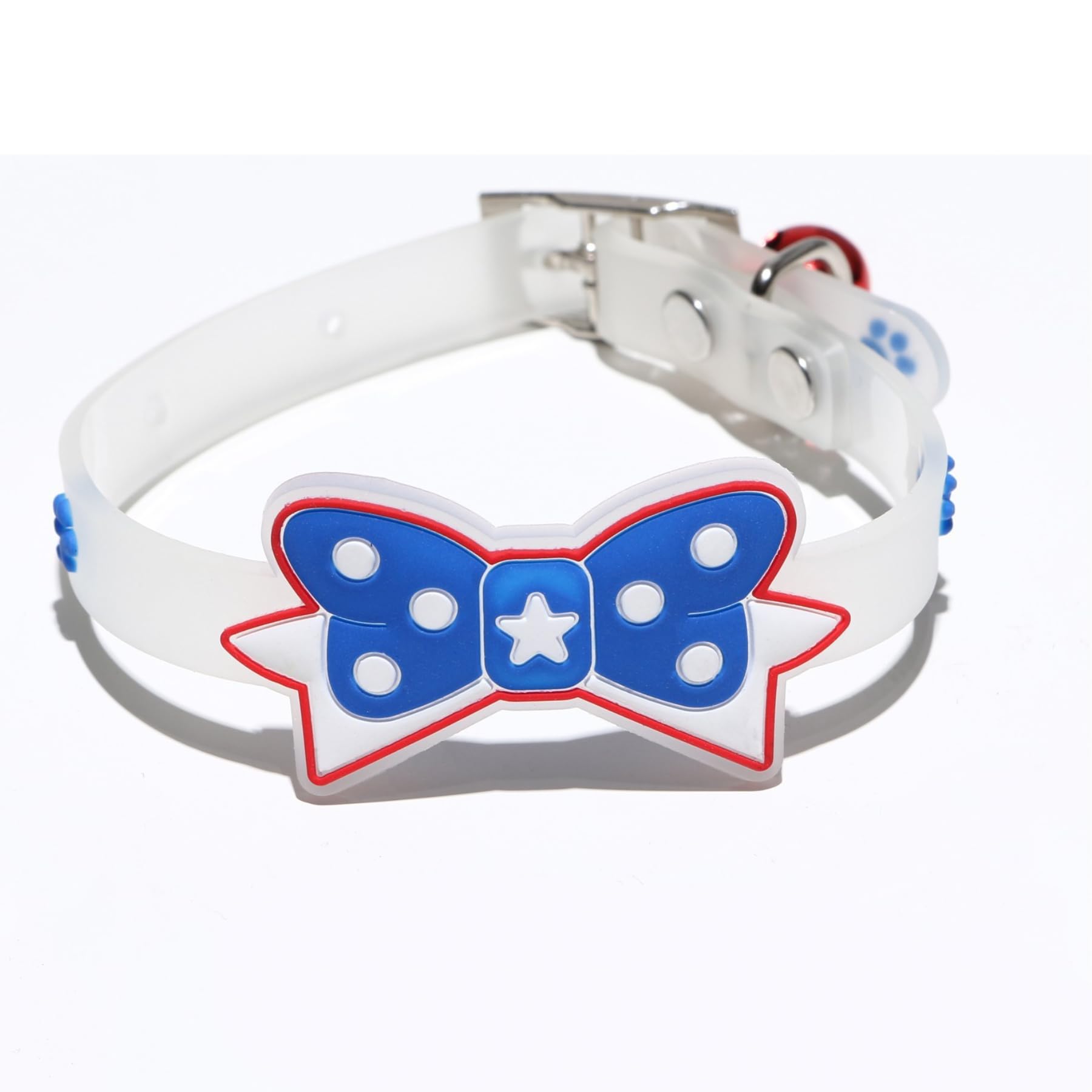 PSK PET MART Pet Cute Glowing Collars with Bells Glow at Night Dog Cat Necklace Luminous Neck Ring (Multicolor, Bow Patten) (B0CLB37739) Amazon Price History, Amazon Price Tracker