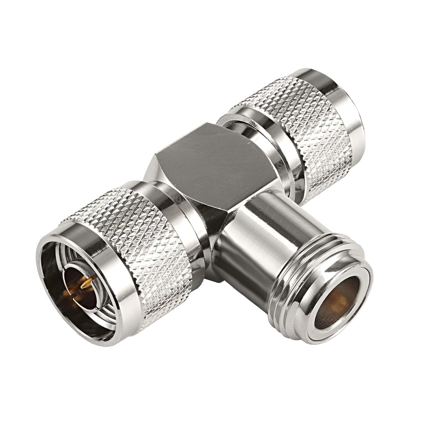 NBR T Type Adapter N Female to 2N Male 3 Way RF Connector Adapter Signal Splitter for Antenna, Cable, Amplifier - FMM-1 Pc.-image-37