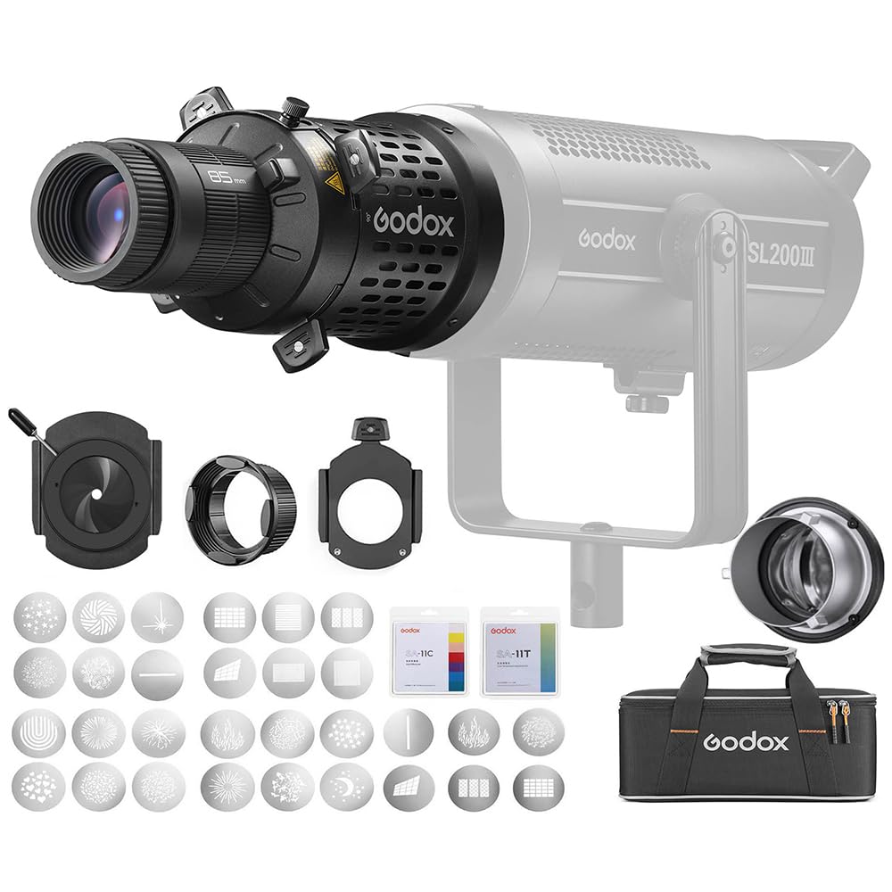 GODOX Proiettore BLP, fotografia Snoot per supporto Bowens S30 SL60W SL60IIBi VL150 VL150II M300D M600D CB60 CB100C CB200B 100X 200X 300D LED a luce continua (BLP KIT2)