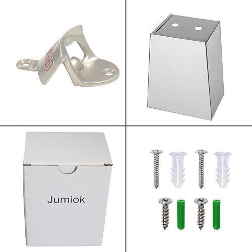 Miniatura 5 de Abridor de cerveza de acero inoxidable montado en la pared con tapa colector drenado estrecho (plata cepillada)