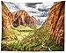 Loccor 7x5ft Fabric Desert Mountain Backdrop Mountain Backdrop Colorful Landscape of Zion National Park Canyon Sandstone Background for Wild Western Party Decorations Boys Cowboys Photo Studio Props