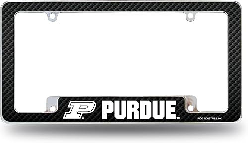 Miniatura 26 de Rico Industries NCAA Carbon Fiber 12" x 6" Chrome All Over Automotive License Plate Frame for Car/Truck/SUV