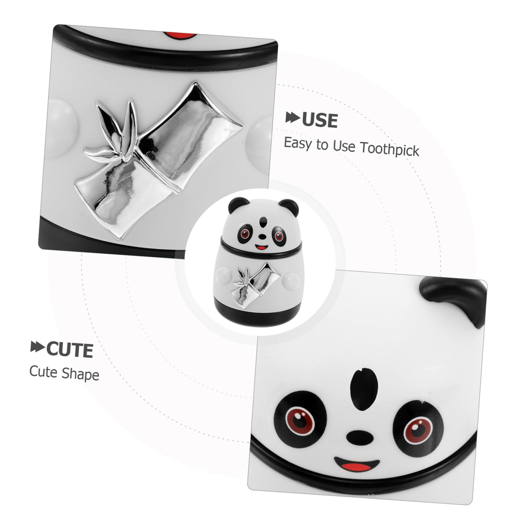 Distributeur Automatique De Cure-dents En Forme De Panda - Capacité Généreuse - Pour Cuisine, Restaurant, Salle à Manger