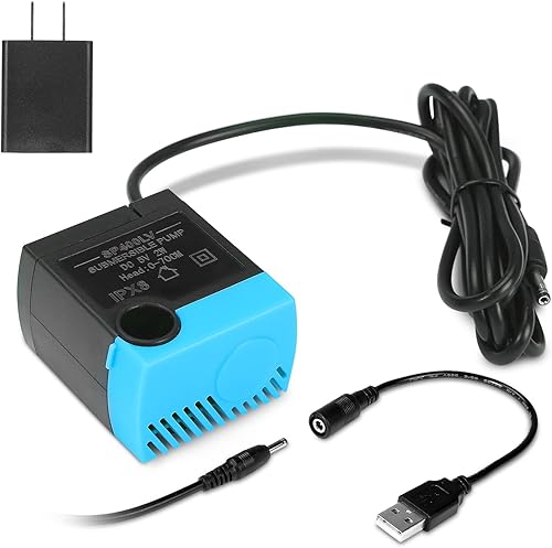 Miniatura 8 de SP-400LV Bomba de fuente de agua para gatos, bomba de repuesto USB para fuentes de bebida para mascotas compatible con fuentes de cerámica,
