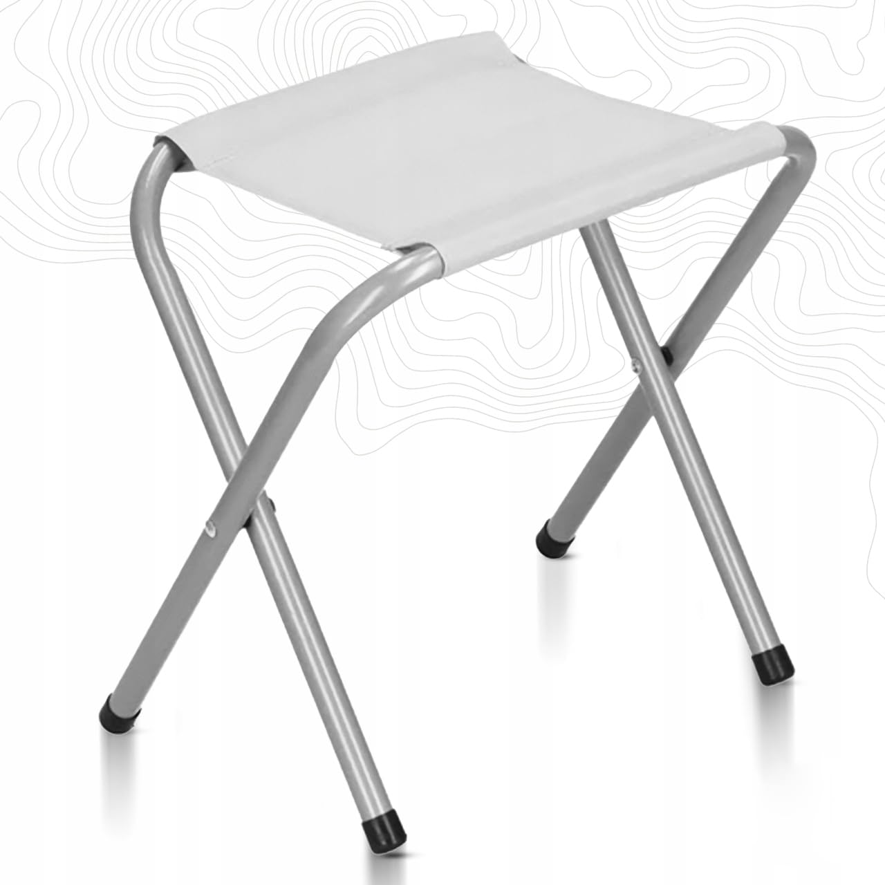 Składany Zestaw Kempingowy, Przenośny Stół 120cm z 4 Krzesłami, Aluminiowy, Biały, do Pikników i Turystyki, Rozkładany Komplet Mebli Outdoorowych,120×70×60cm