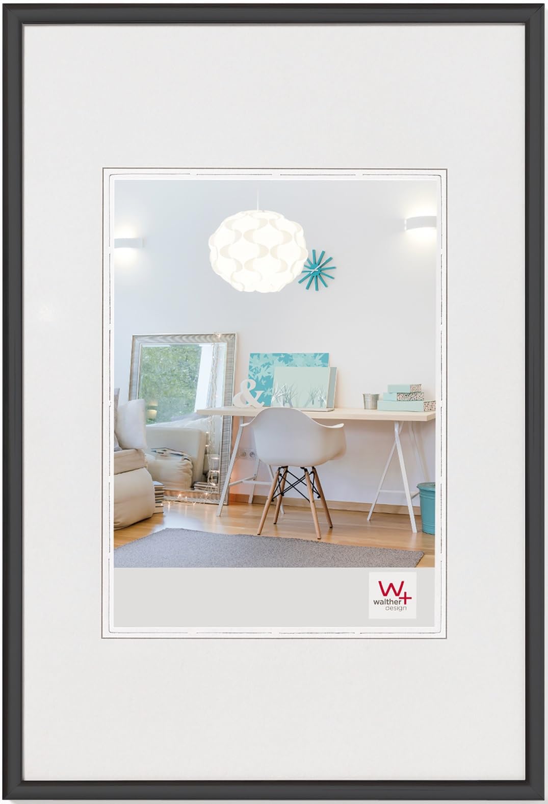 walther design Nero 40 x 60 cm Confezione da 3, Cornice in plastica New Lifestyle KV460B3