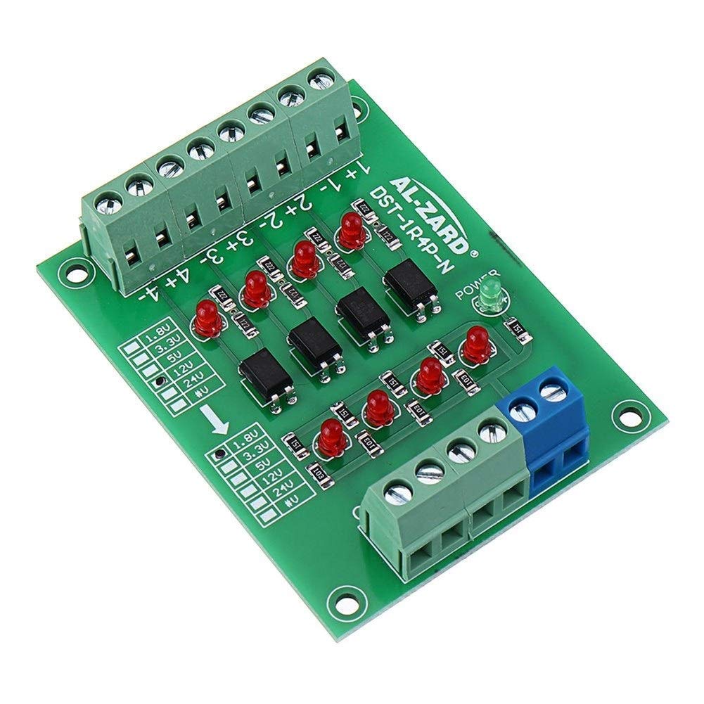 5pcs 12V to 3.3V 4 Channel Isolation Optocoupler Board Isolated Module PNP Output PLC Signal Voltage Level Converter Spot Steuermodul