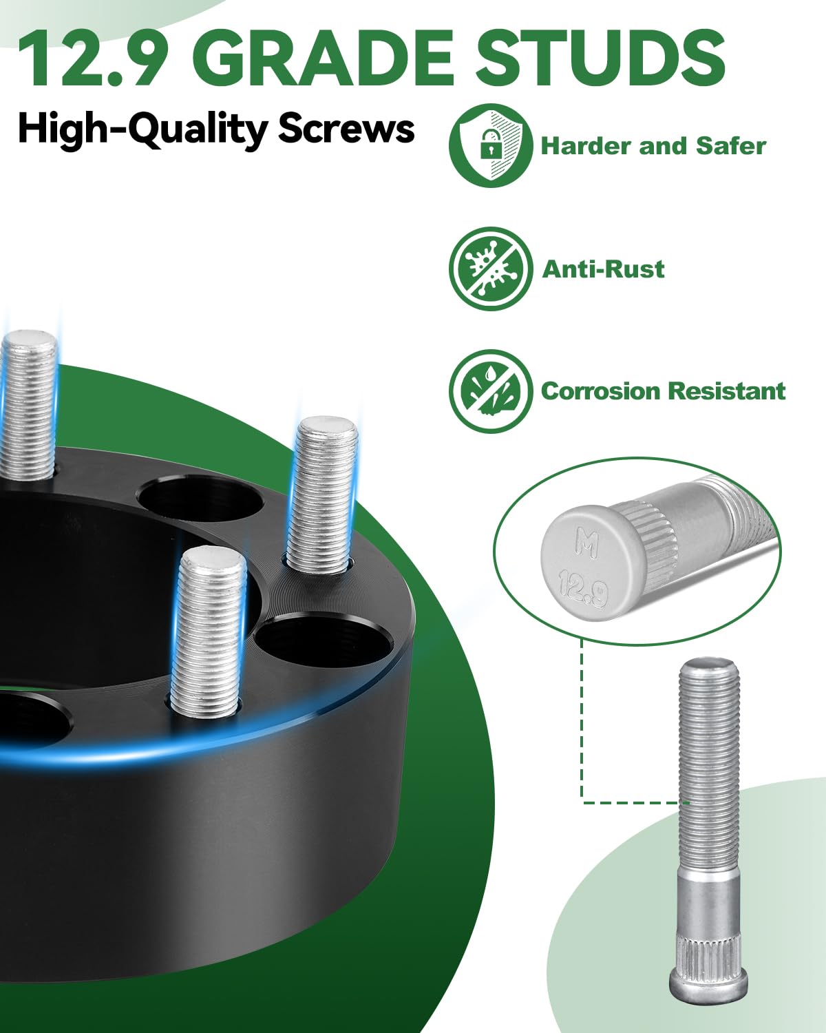 EOTH 6 x adapter koła 5,5 na 6 x 135, 1,5 cala 6 x 139,7 na 6 x 135, rdzeń środkowy 108 mm z trzpieniem M14 x 1,5