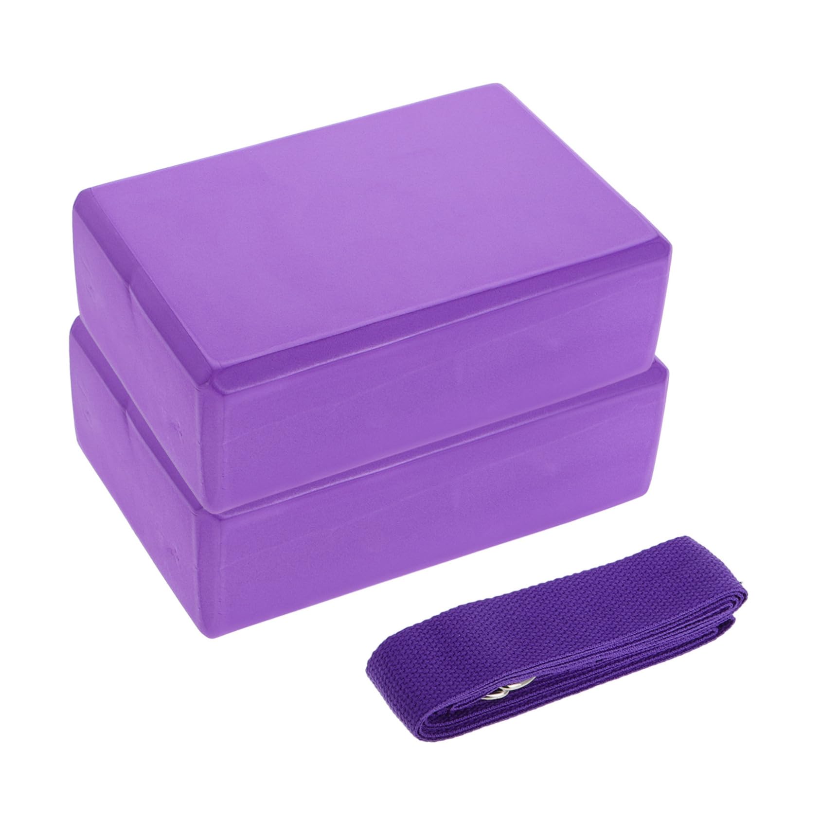 Toddmomy Set 3 Blocchetti Yoga in Eva con Grip Confortevole e Cinghia Portatile per Sessioni di Hot Yoga e Attività All'aperto
