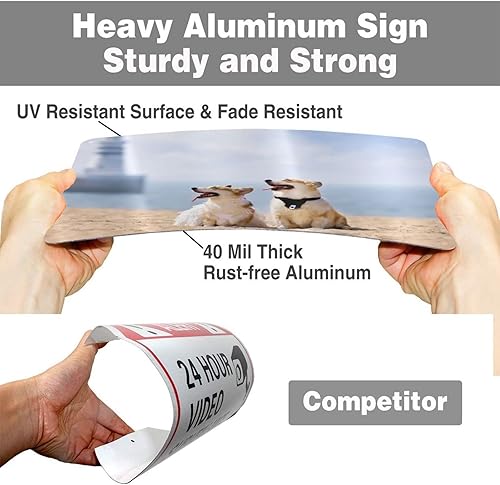 Miniatura 6 de Letrero personalizado, letrero de metal personalizado de aluminio resistente a la intemperie, añade tu diseño al aire libre con texto de logotipo de