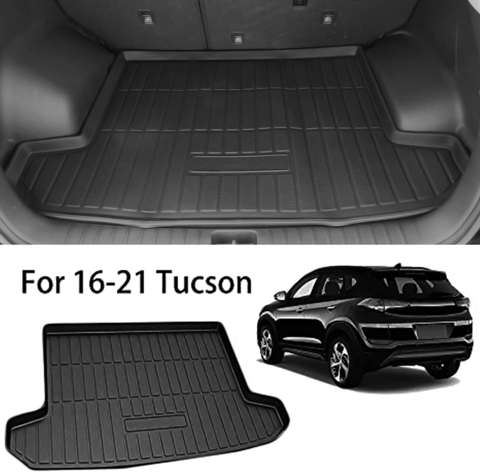 Caartonn Trunk Cargo Mat 2018-2021 Cargo Liner Compatible for Hyundai Tucson 2016 2017