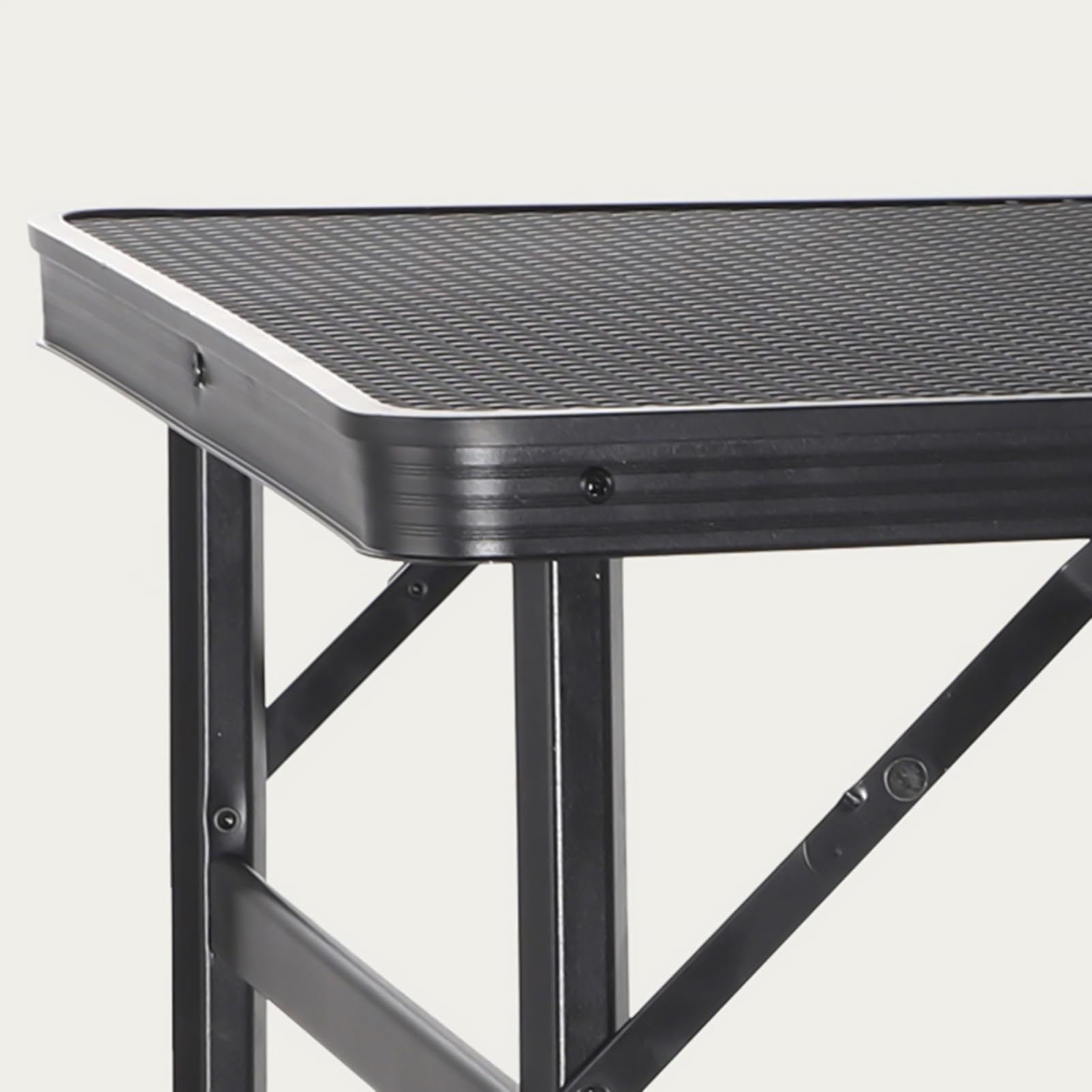 Générique Składany stół kempingowy 60 x 40 cm z blatem | Metalowy stół do grillowania na świeżym powietrzu grill i grill tylna klapa wędkarstwo plaża ogród podwórko