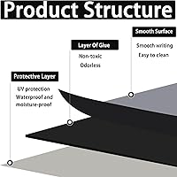 Vista 2 de Whiteboard Sticker for Wall 17.7" x 39.37" Whiteboard Wallpaper Peel and Stick, White Board Stick On Wall, Dry Erase Contact Paper Adhesive Poster