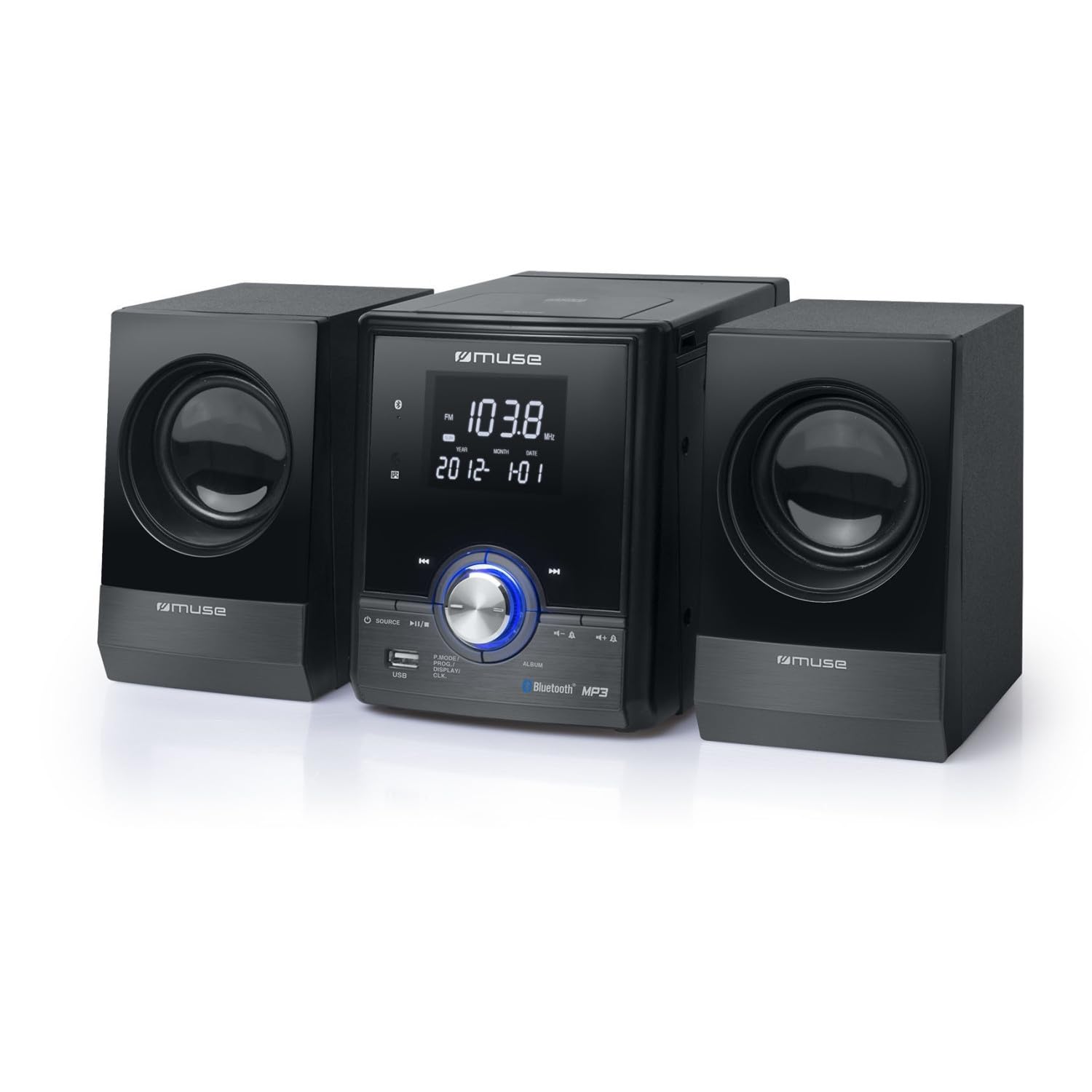Micro Chaine CD Bluetooth Muse M-38-BT - 2 x 10W - CD, CD-R/RW, MP3 - Radio FM - Bluetooth - Port USB