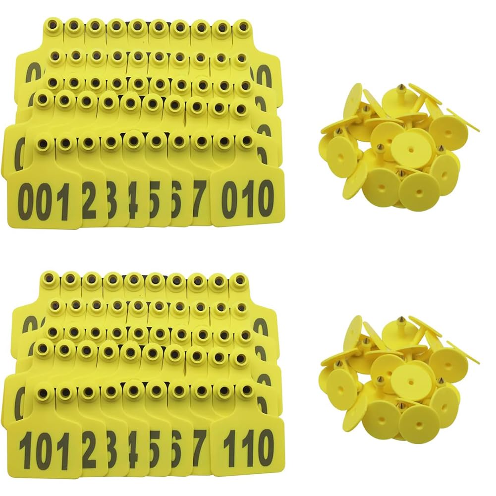 marcature per bestiame, Orecchio di bovino T001-100 -901-1000 Numero, Cavalli, Maiali, Capre e Pecore Animali da fattoria 701-800 Blu/Rosso/.901-1000(Yellow,601 700)