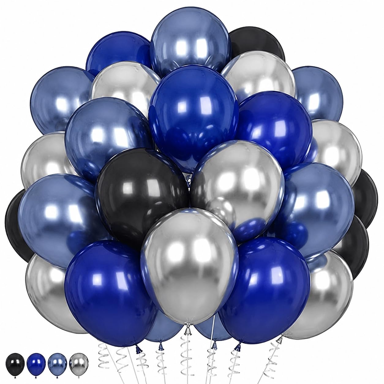 Froova Halloween Gender Reveal Black and Pastel Pink Blue Ghost Balloons