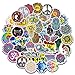 50 PCS Hippie Aufkleber Friedenszeichen Wasserdichter Aufkleber Aufkleber zum DIY Laptop Gepäck Snowboard Auto Spielzeug Aufkleber für Kinder
