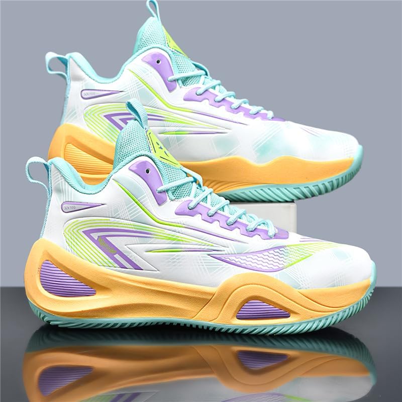 Basketball Shoes for Women Men Fashion High Top Comfortable Athletic Outdoor Sneakers