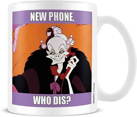 Disney Meme 101 Dalmatians 11oz Ceramic Mug in Gift Box (Cruella de Vil)