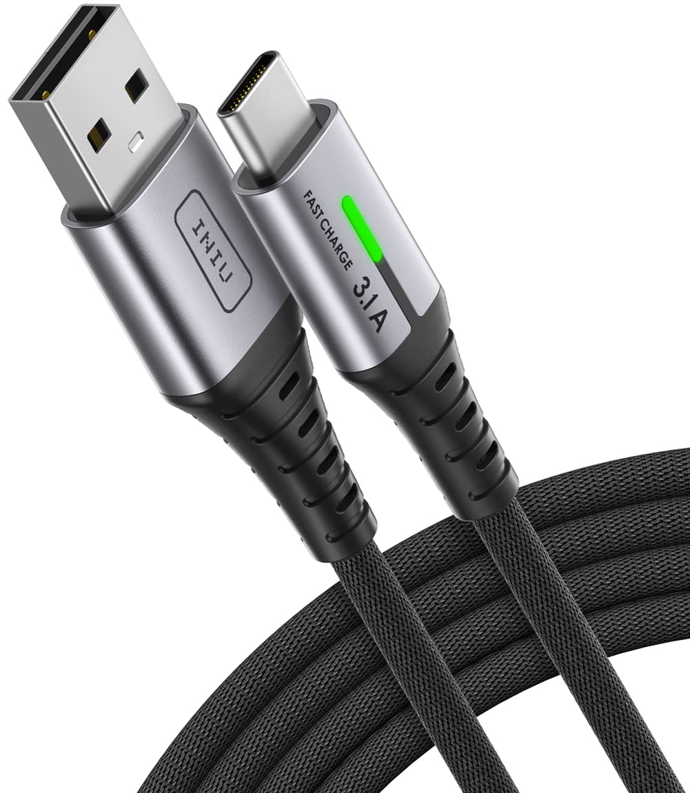 USB C Cable, INIU 3.1A Type C Cable Fast Charging (6.6ft), Zinc Alloy