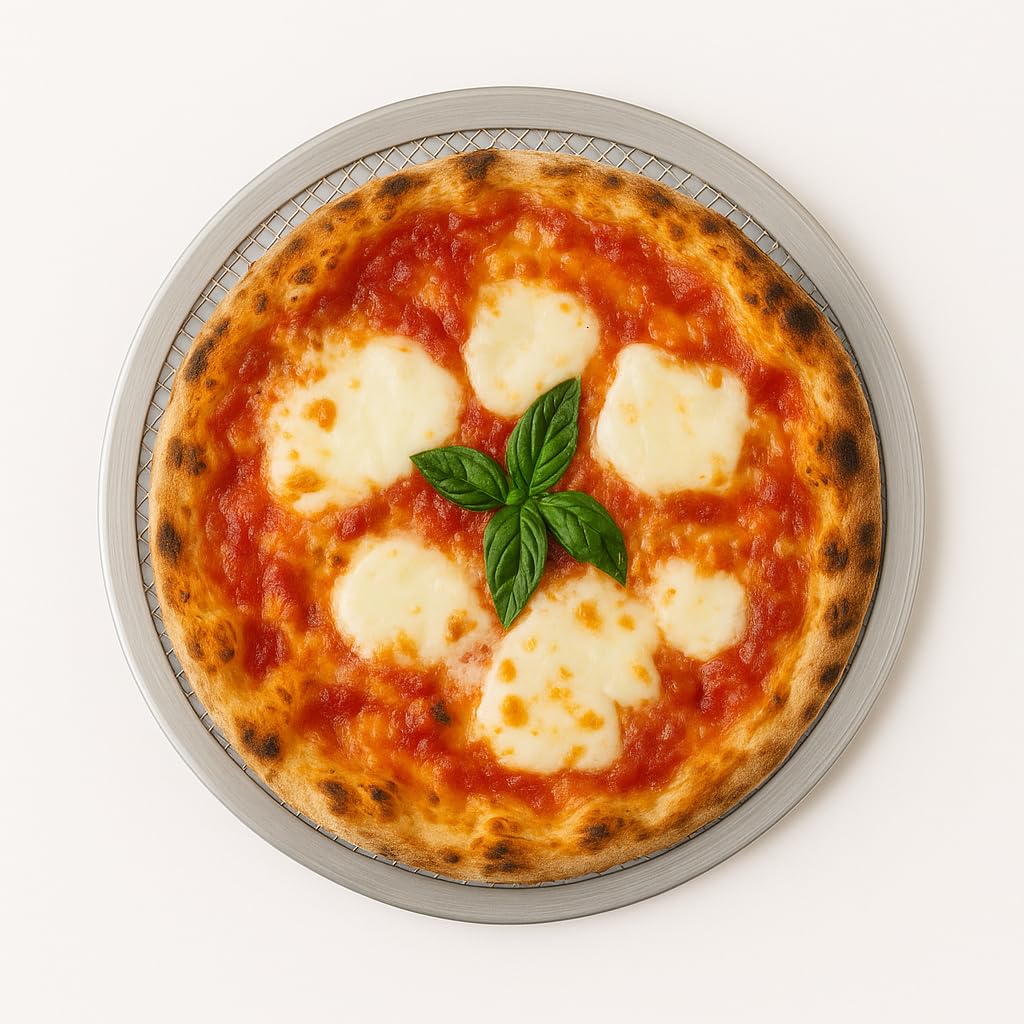 Samuel Groves 12 Inch Aluminium Mesh Pizza Screen, Heavy Duty Baking Trays for Oven Use, Crisp Base Cooking, 305 mm, Durable Non Stick Mesh Pans for Home Kitchen and Professional Results