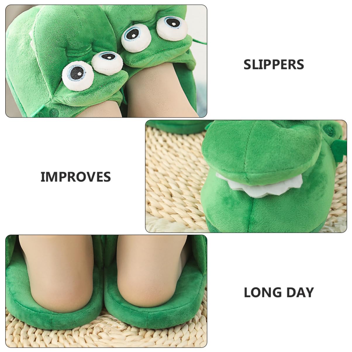 Pantuflas De Cocodrilo Parodia Zapatillas Unisex Para Hombre y Mujer Zapatillas De Rana Zapatillas De Interior Zapatillas De Hombre Lindas Zapatillas Zapatilla Cómoda Green