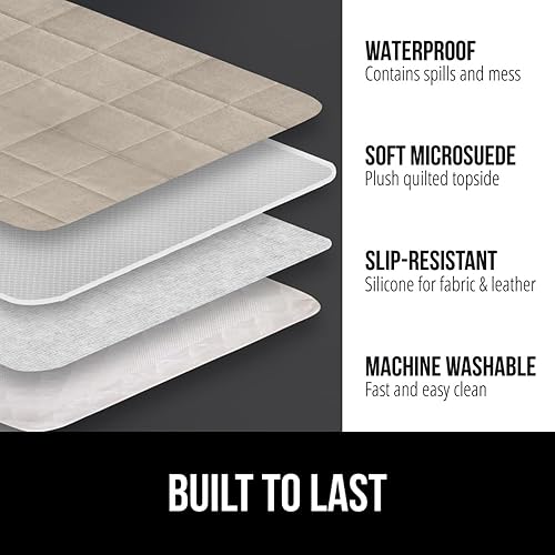 Miniatura 2 de Gorilla Grip Funda protectora patentada impermeable antideslizante de 50 pulgadas para sofá de cuero o tela, fundas grandes de microgamuza para