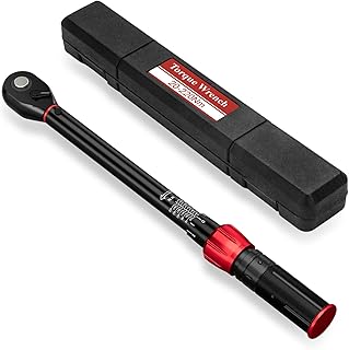Chave dinamométrica de 1/2", 20-220 Nm para Moto e Carro, Chave dinamométrica de Alta Precisão ±3%, 72 Dentes de Dupla Direção Ajustável com Caixa de Armazenamento, para Substituição de Pneus
