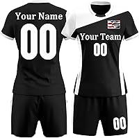 Custom Personalized Volleyball Jersey Shirt & Shorts Set - Name Number Team Logo for Women Men Girls Boys