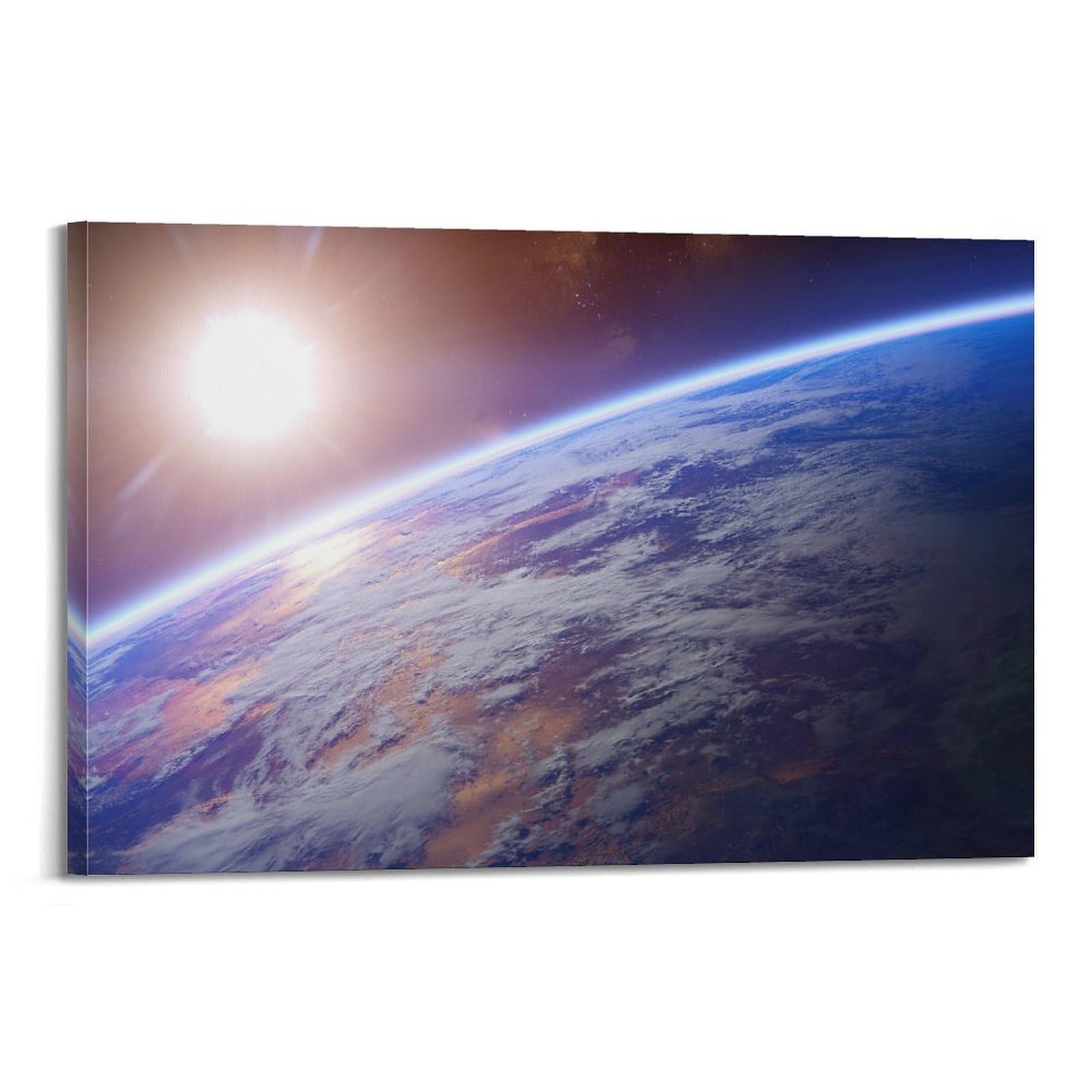 OKAHYS Earth Orbit Planet Space Poster Decorative Painting Canvas Wall Artworks Picture 24x36inch(60x90cm)