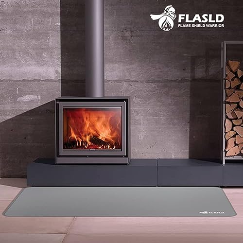 Miniatura 20 de FLASLD Alfombra ignífuga para chimenea, 24 x 42 pulgadas, resistente al fuego, resistente al fuego, resistente al calor, antiadherente, protector