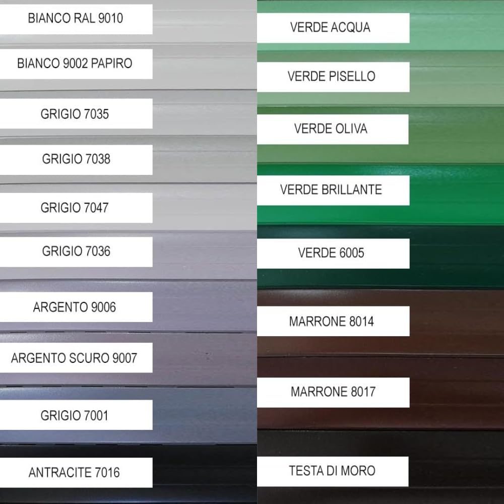 HD CASA Tapparella Avvolgibile in Alluminio Coibentato, Made in Italy, Personalizzabile su Misura e Colore a Scelta, fai da te, Tapparelle finestre Modern