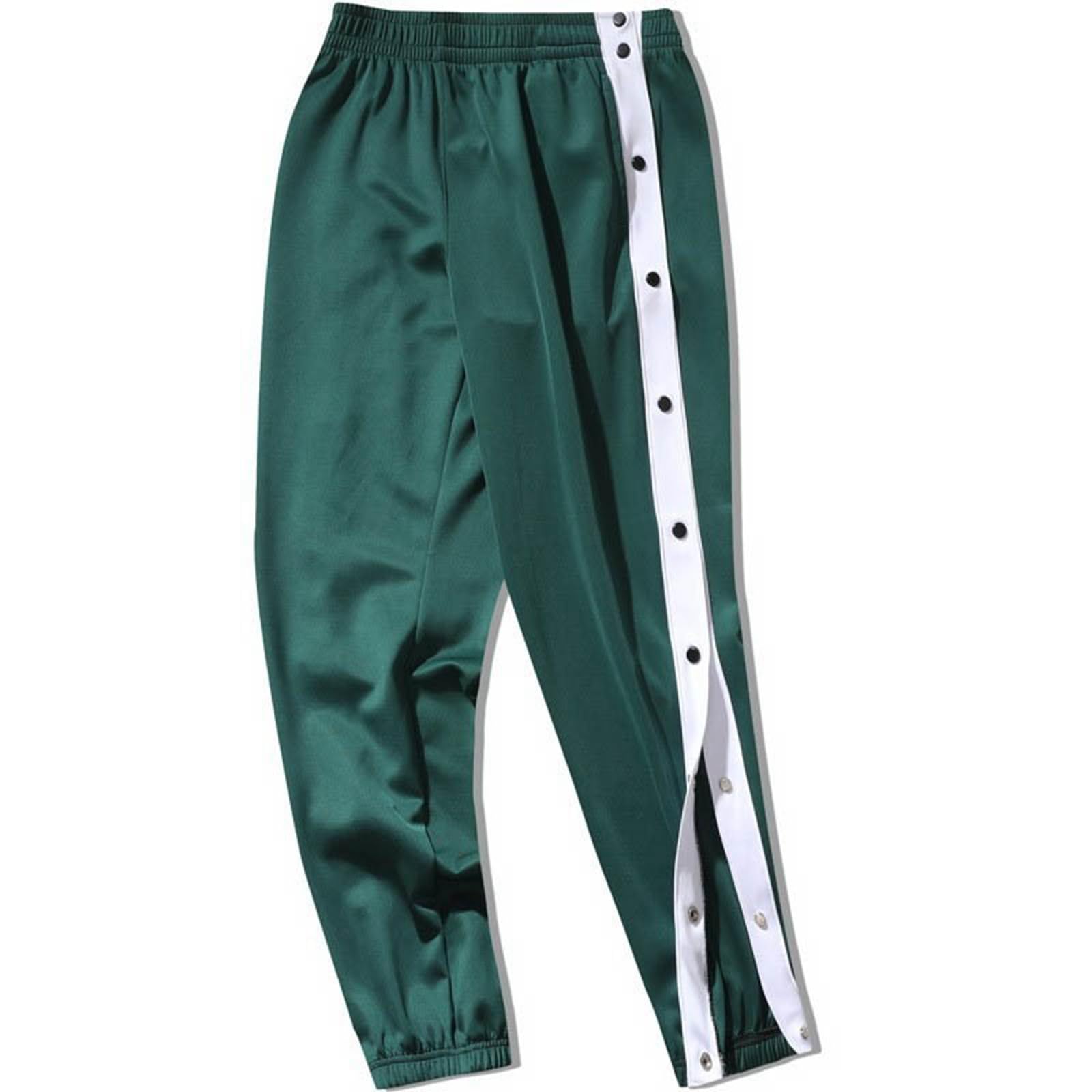 Generisch 2026 Pantalones de chándal de baloncesto con botones laterales holgados con puños elásticos