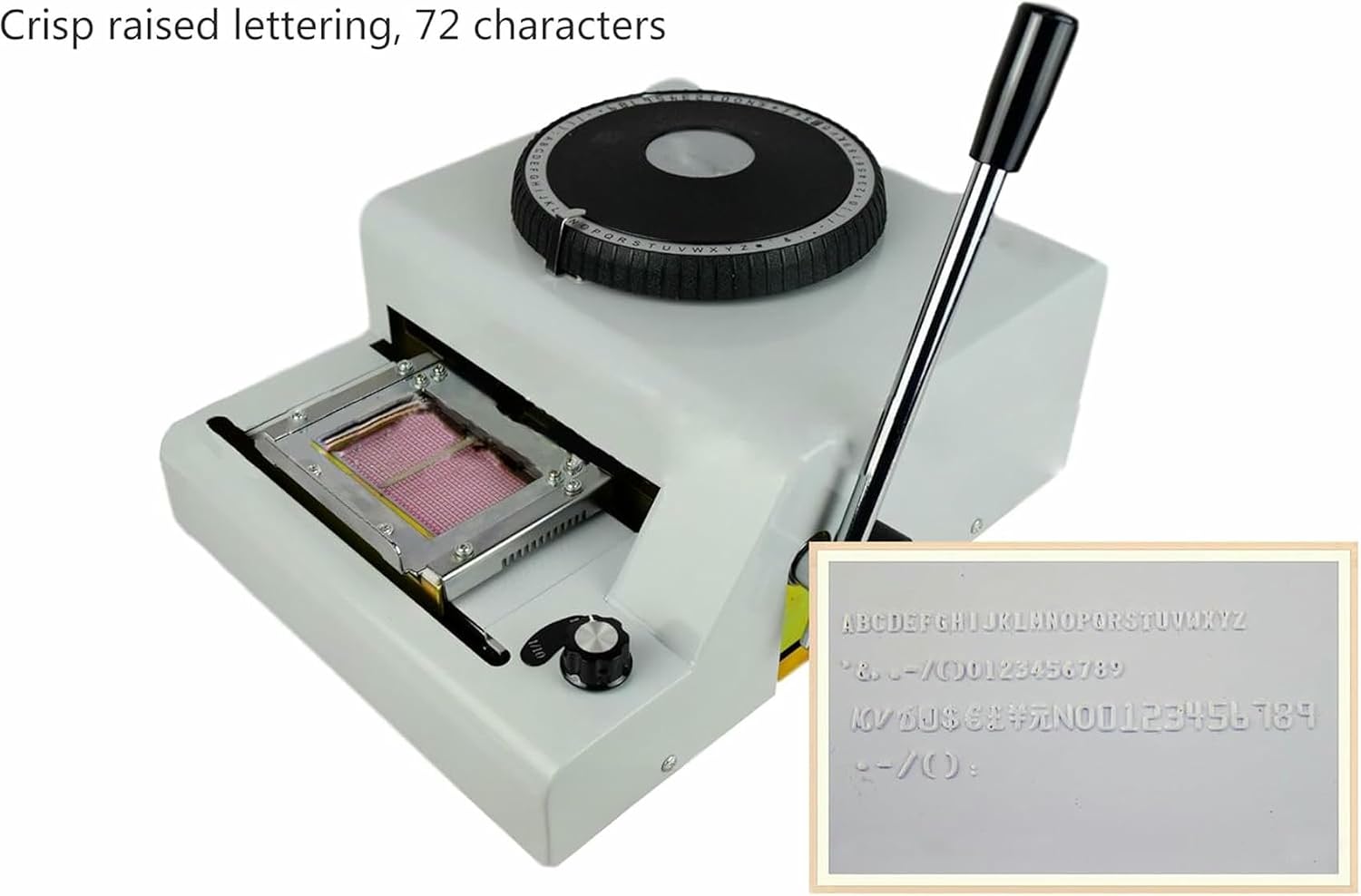 Card Manual Coding Machine,72 Characters Embossing Machine,Adjustable 1/7-inch and 1/10-inch Intervals,Letterpress Coding Machine~/