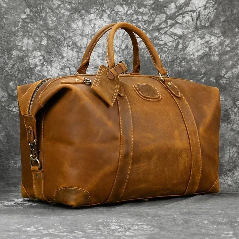 Leather Men Travel Bags with Rivet Big HandBag for Male Cowhide Duffel Bag Mans Travelling Bag2