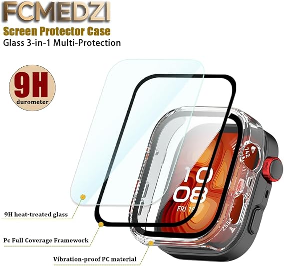 Screen Protector Case Compatible for Huawei Watch Fit 4, Ultra High Glossy Full Screen Coverage Protective Hard PC Cases (Pack of 3) (Not for Huawei Fit 4 Pro)