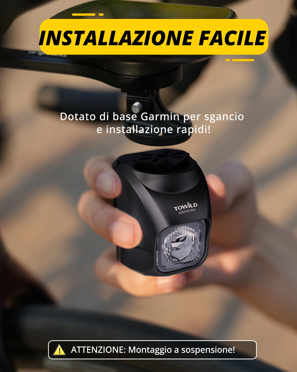 towild DL1200S Luci Bici con Telecomando,1200 Lumen Montaggio a Sospensione Luce Bicicletta LED, USB-C Ricaricabile da 3200mAh,Antiabbagliante Luce per Bici Strada e MTB, IPX6 Fanalini Anteriori Bici