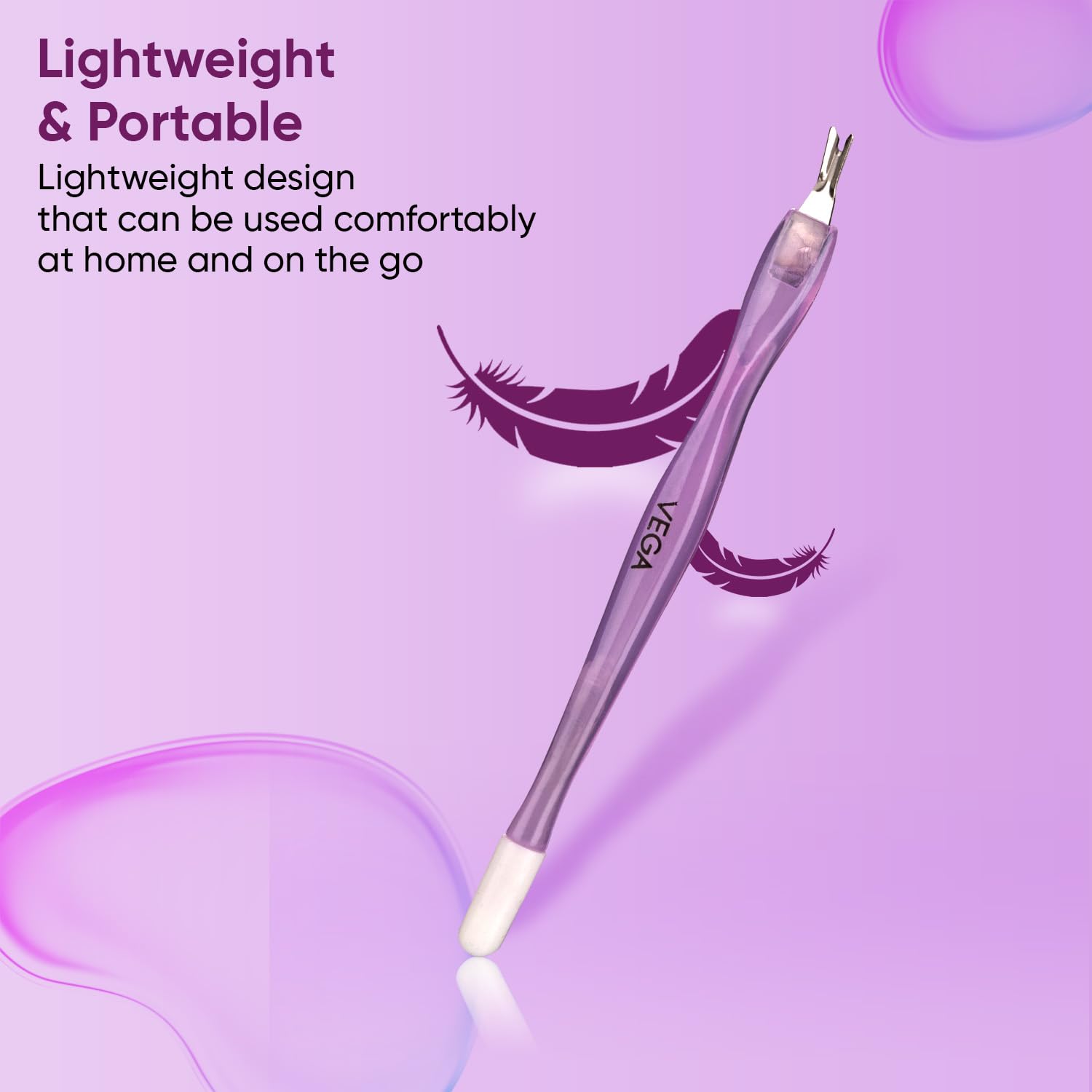 VEGA Cuticle Trimmer & Cuticle Pusher | Stainless Steel Cuticle Remover Tool for Manicure & Pedicure | Nail Cuticle Cutter for Clean Nails | Professional Nail Care Tool | Colour May Vary (CTP-01) 2