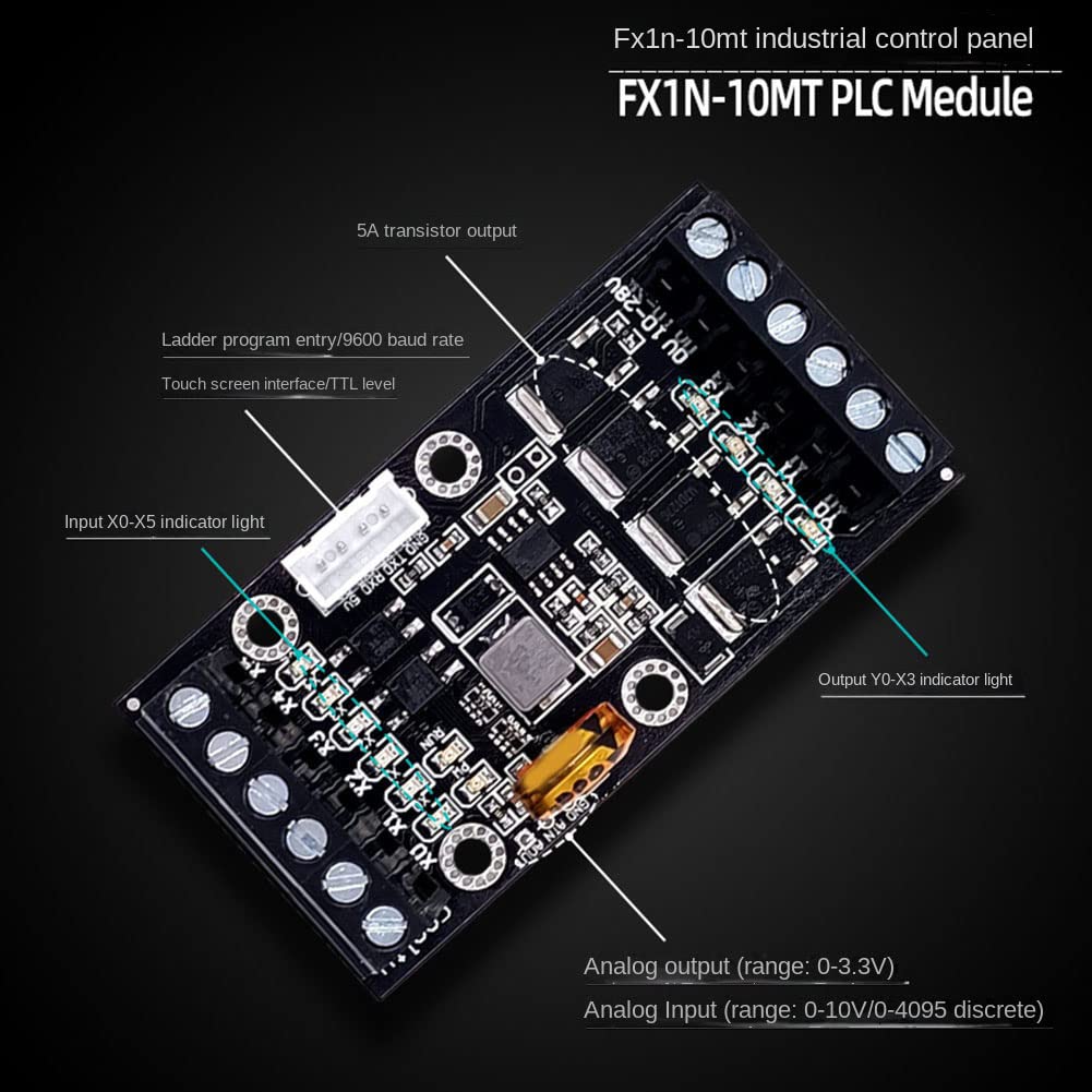 FX1N-10MT PLC Carte de contrôle industrielle + module PLC entrée/sortie analogique module relais de retard de conduite